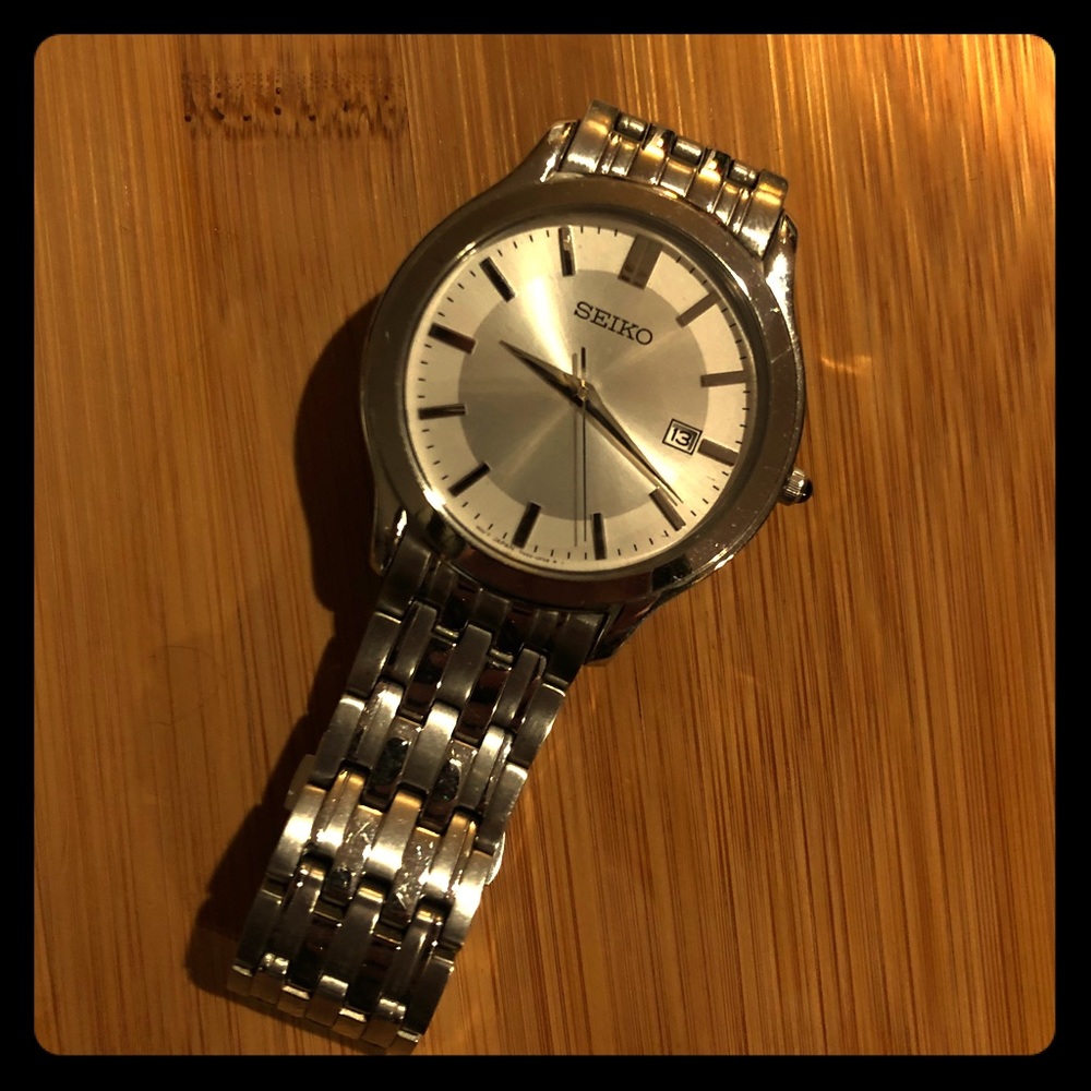 Seiko Men’s Stainless Steel Silver Watch